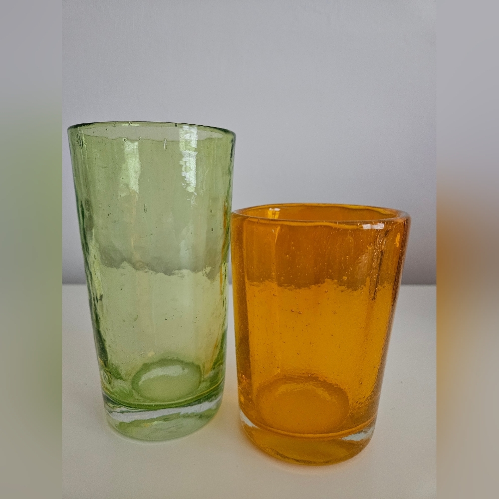 Multicolor Handblown Bubble Glasses | Set of 6 - Picture 9 of 9